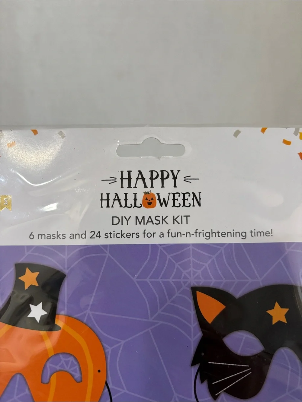 Party Partner Happy Halloween DIY 6 Mask Kit for Decorative Use